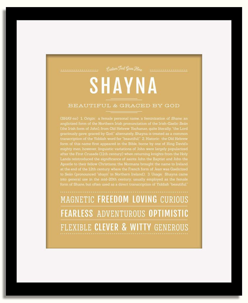 Frame Options | Matte Gold | Black Frame, Matted