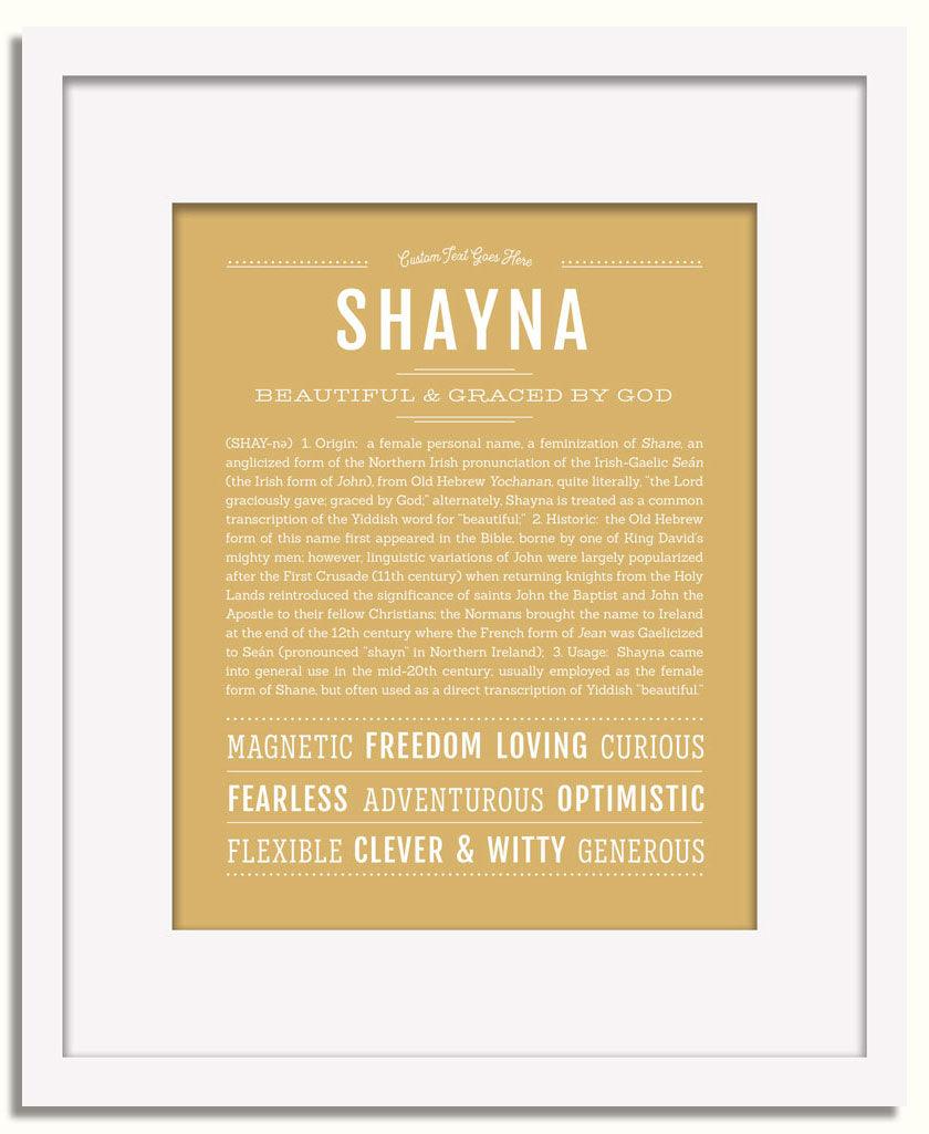 Frame Options | Matte Gold | White Frame, Matted