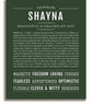 Shayna | Name Art Print – Name Stories
