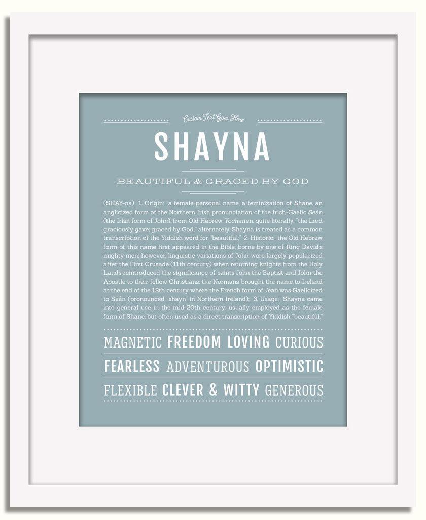 Frame Options | Powder Blue | White Frame, Matted