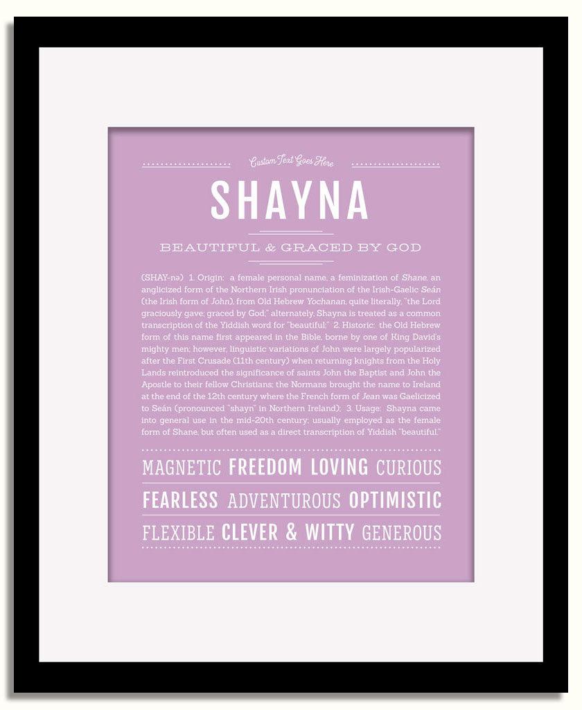 Frame Options | Lilac | Black Frame, Matted