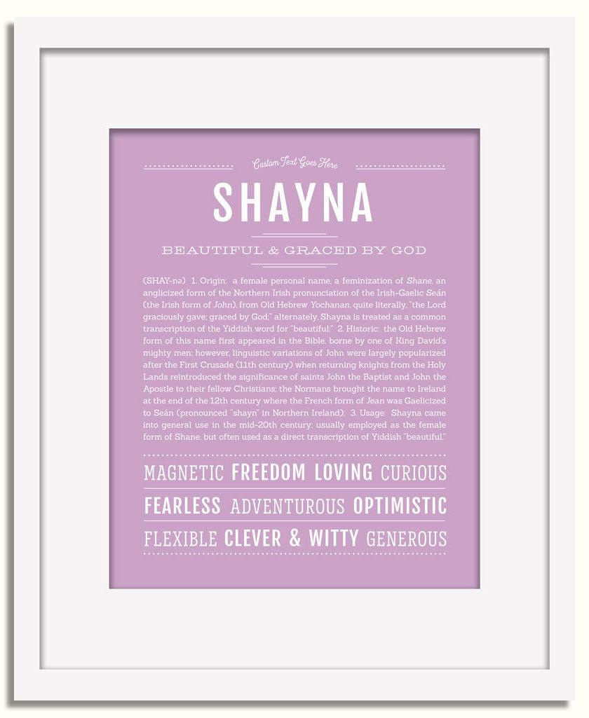 Frame Options | Lilac | White Frame, Matted