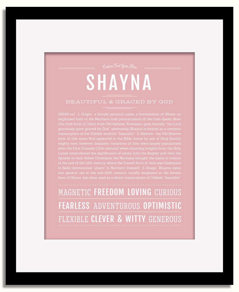 Frame Options | Dusty Rose | Black Frame, Matted