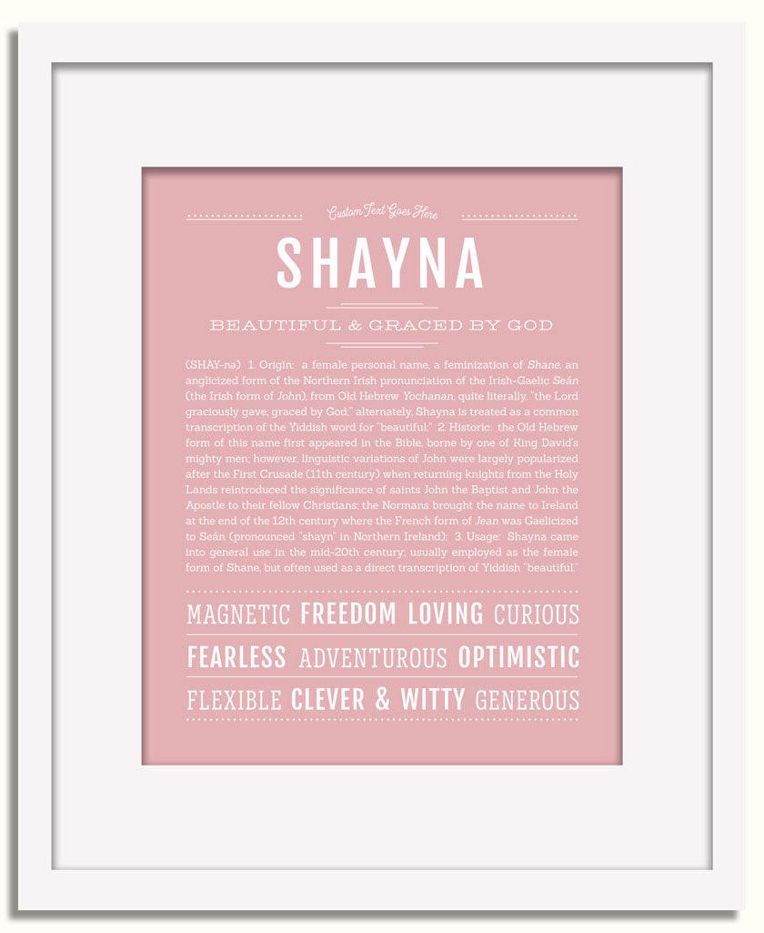 Frame Options | Dusty Rose | White Frame, Matted