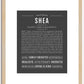 Shea (male) | Name Art Print