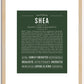 Shea (male) | Name Art Print