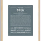 Shea (male) | Name Art Print