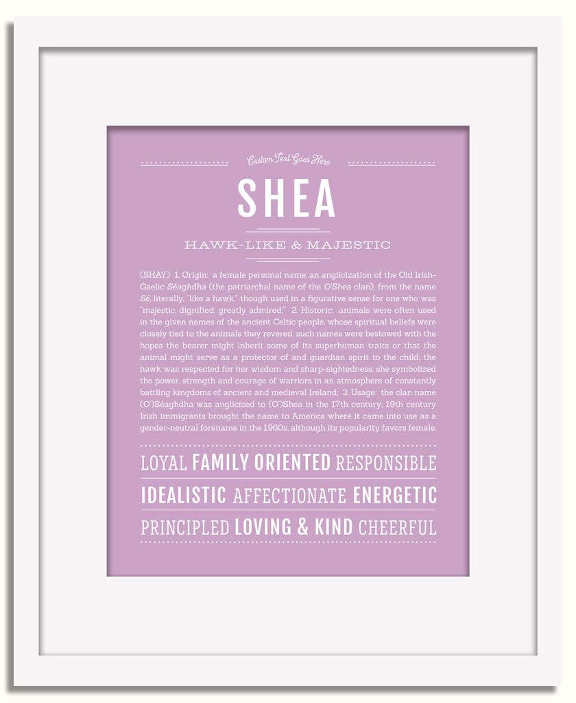 Frame Options | Lilac | White Frame, Matted