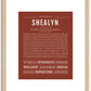 Shealyn | Name Art Print