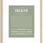 Shealyn | Name Art Print