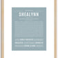 Shealynn | Name Art Print