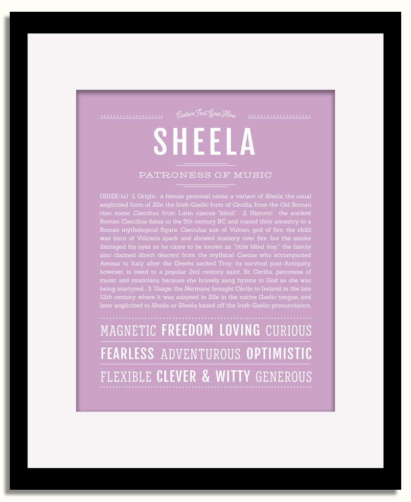 Frame Options | Lilac | Black Frame, Matted