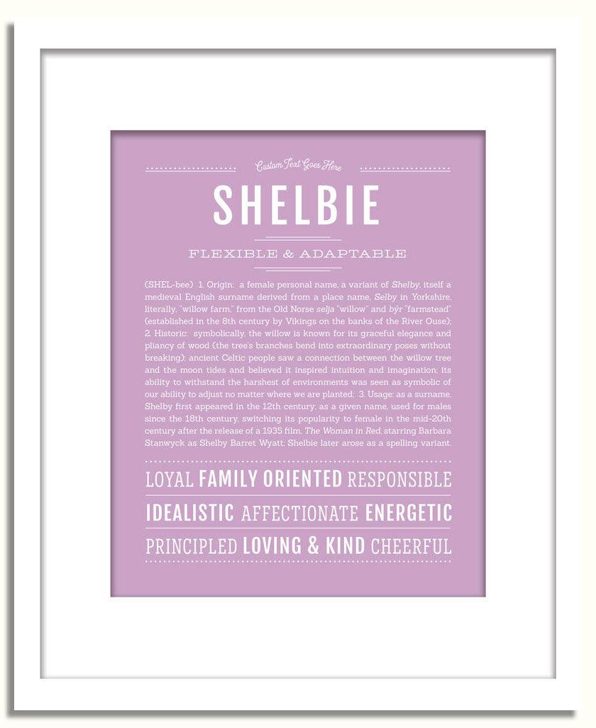 Frame Options | Lilac | White Frame, Matted