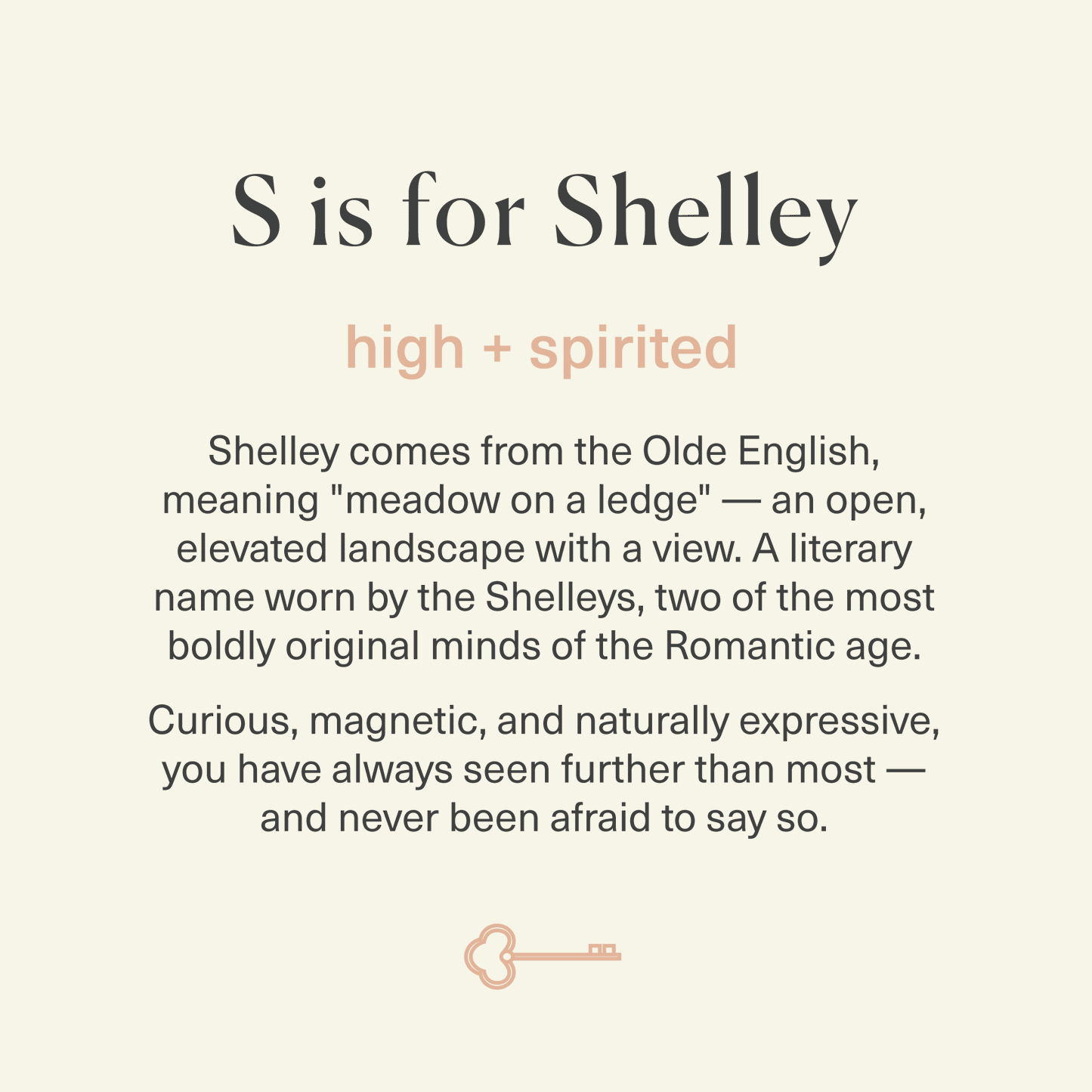 Shelley Name Stories® keepsake card print