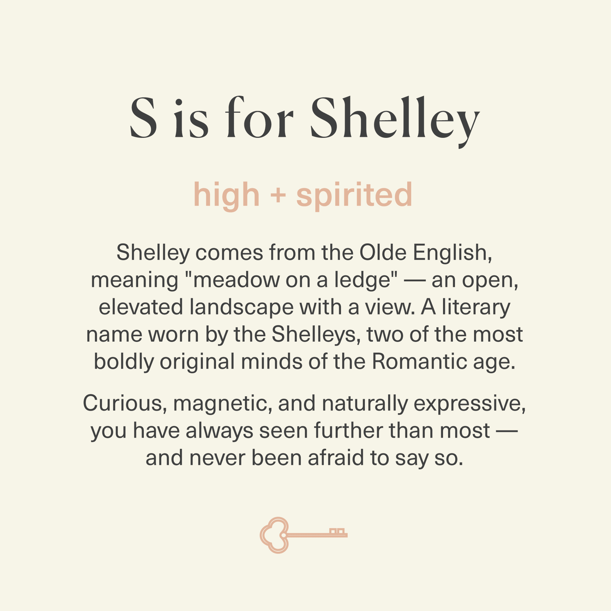 Shelley Name Stories® keepsake card print