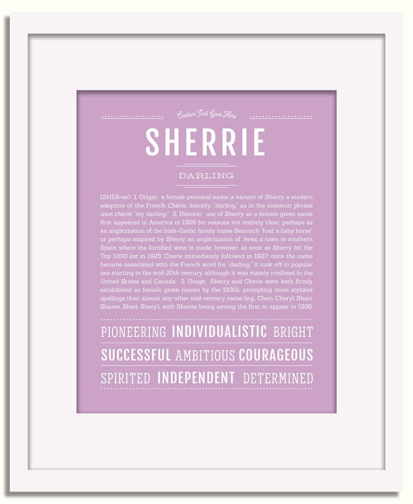 Frame Options | Lilac | White Frame, Matted