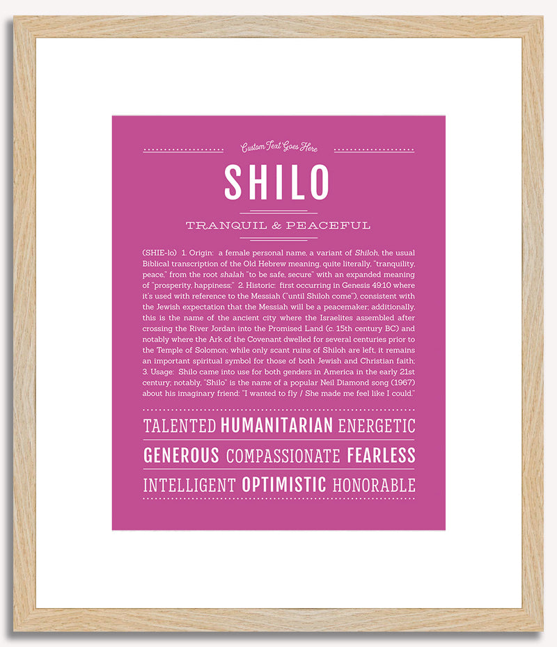 Shilo (female) | Name Art Print