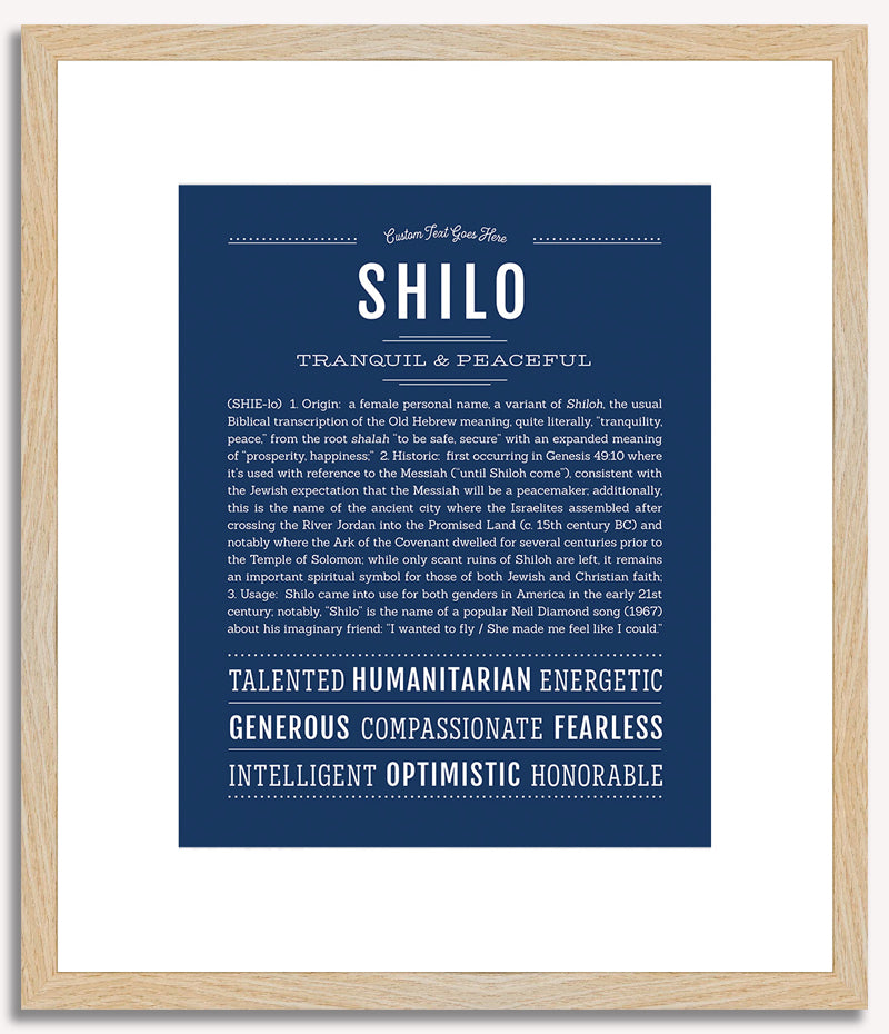 Shilo (female) | Name Art Print