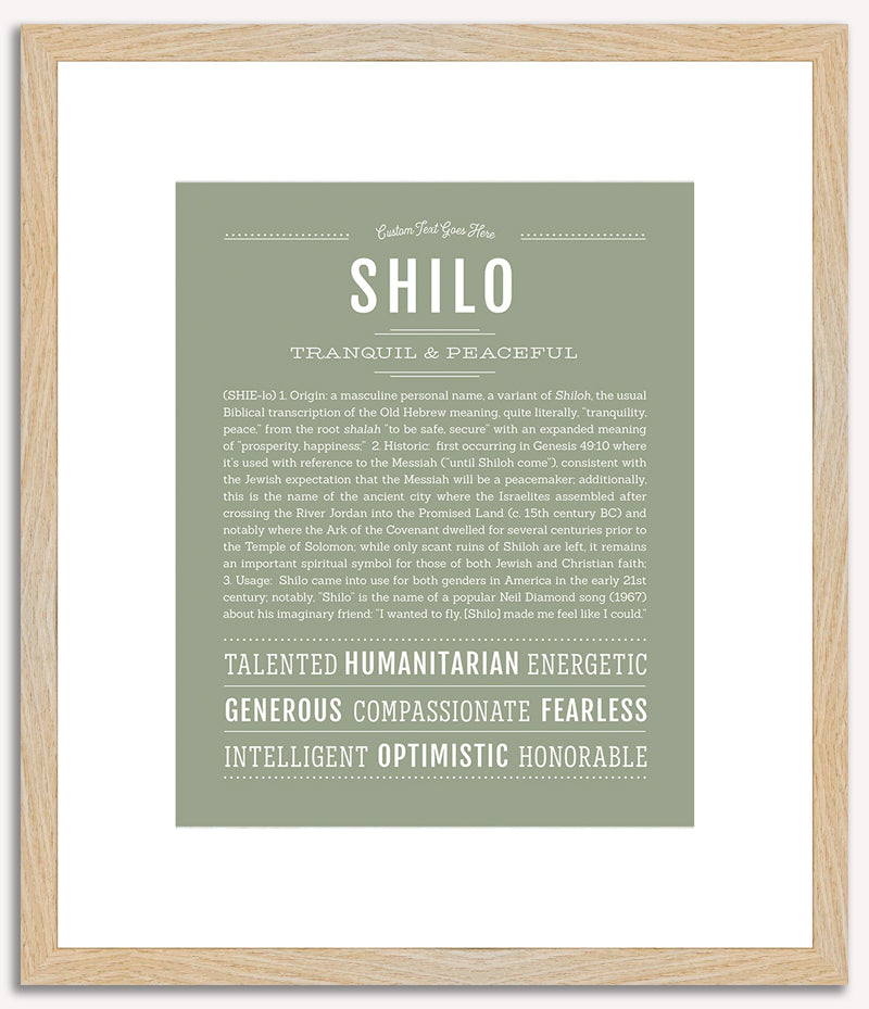 Shilo (male) | Name Art Print