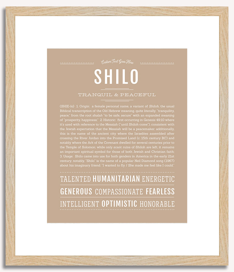 Shilo (female) | Name Art Print