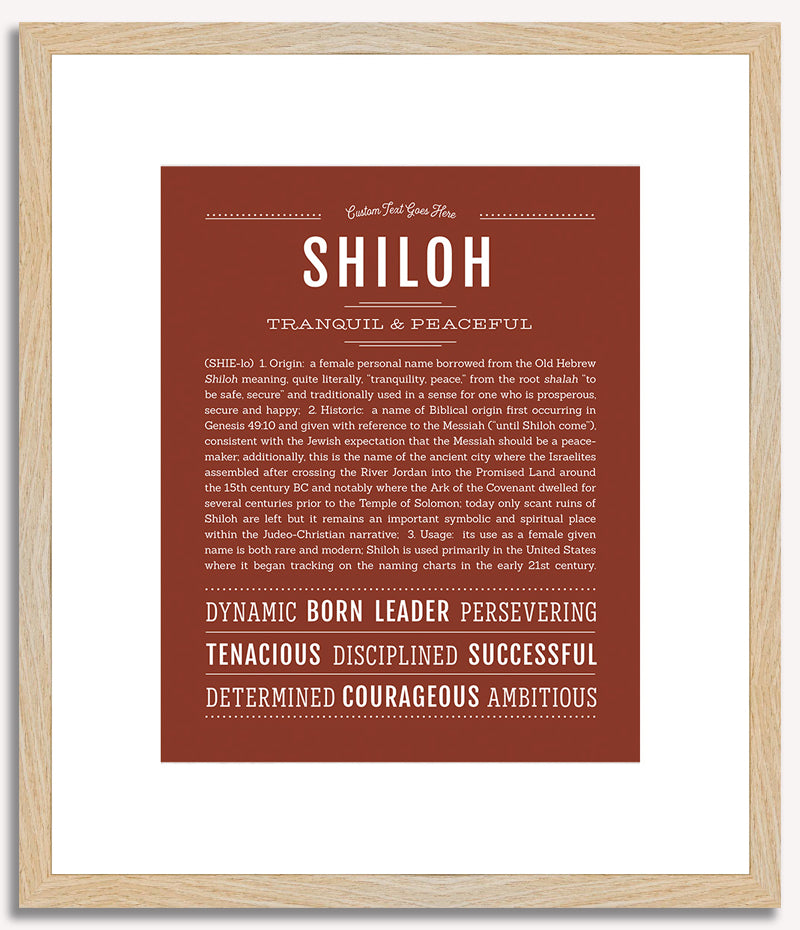 Shiloh (female) | Name Art Print