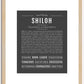 Shiloh (female) | Name Art Print