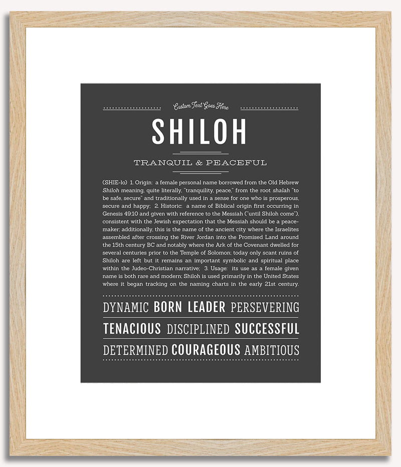 Shiloh (female) | Name Art Print