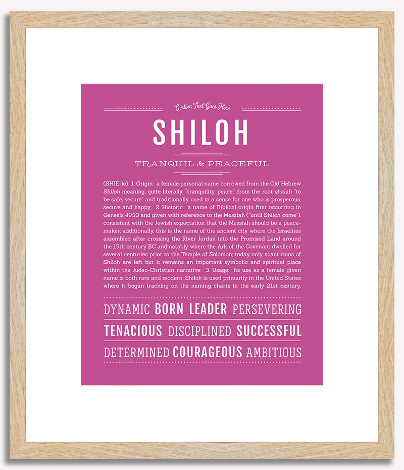 Shiloh (female) | Name Art Print