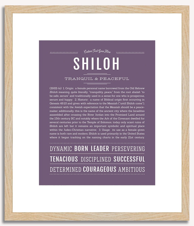 Shiloh (female) | Name Art Print