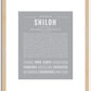 Shiloh (female) | Name Art Print