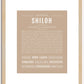 Shiloh (female) | Name Art Print