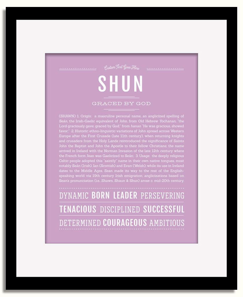 Frame Options | Lilac | Black Frame, Matted