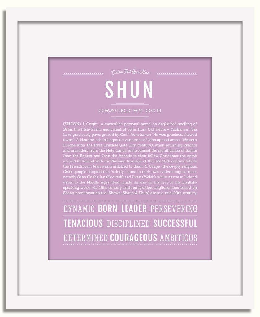 Frame Options | Lilac | White Frame, Matted