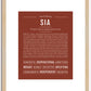 Sia | Name Art Print