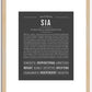 Sia | Name Art Print