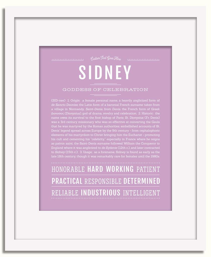 Frame Options | Lilac | White Frame, Matted