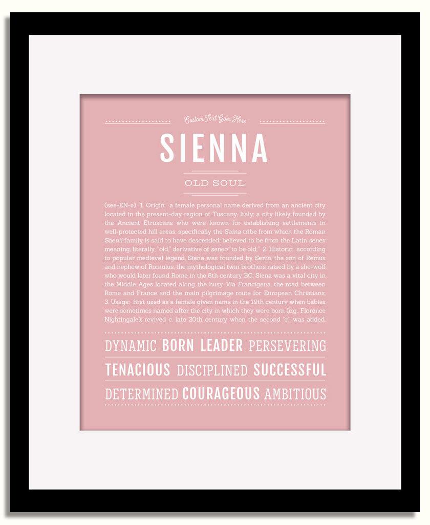 Frame Options | Dusty Rose | Black Frame, Matted