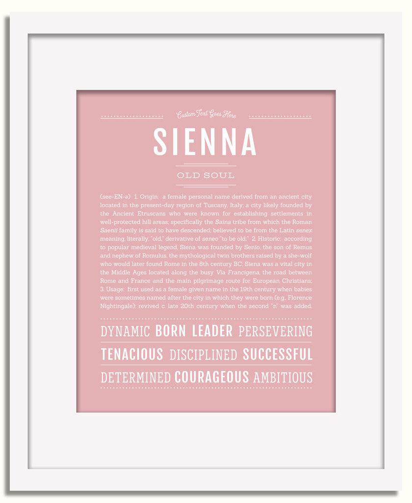 Frame Options | Dusty Rose | White Frame, Matted