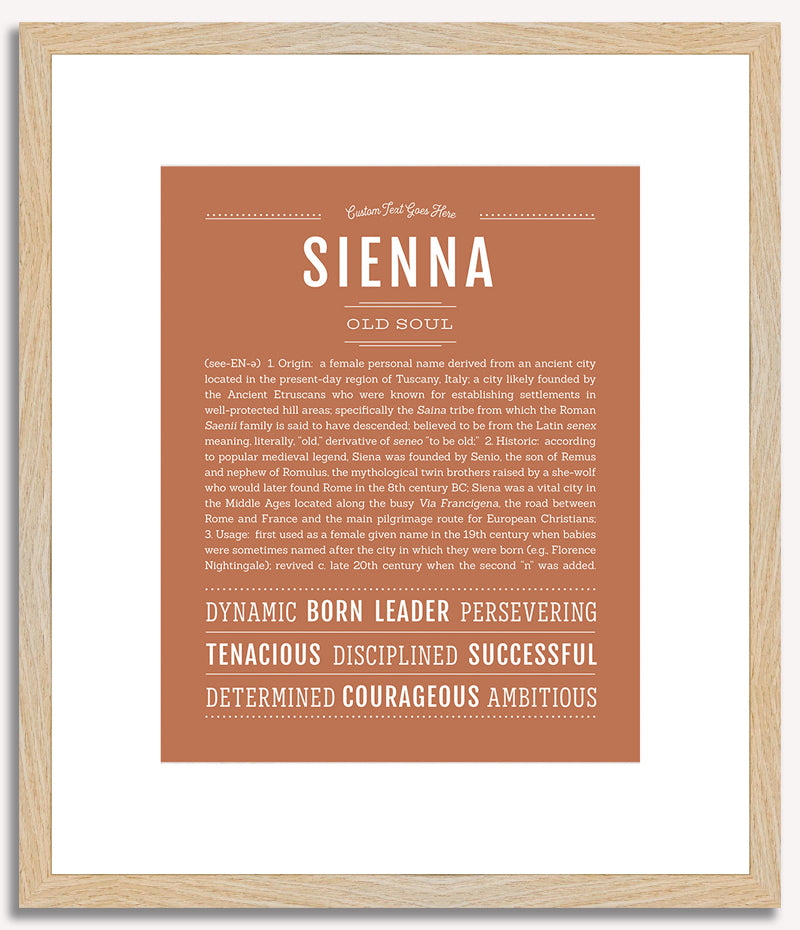 Sienna | Name Art Print