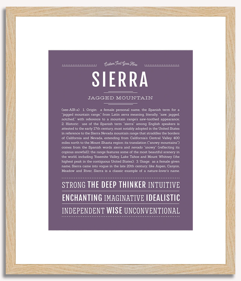 Sierra | Name Art Print