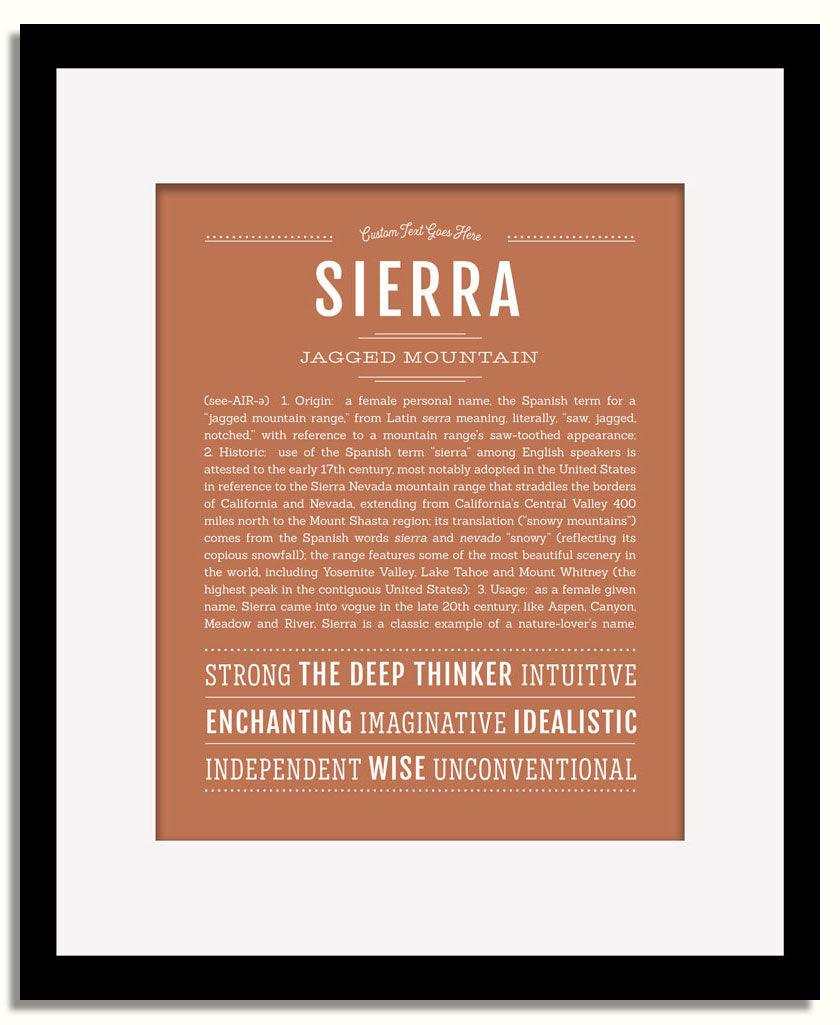 Frame Options | Terra Cotta | Black Frame, Matted