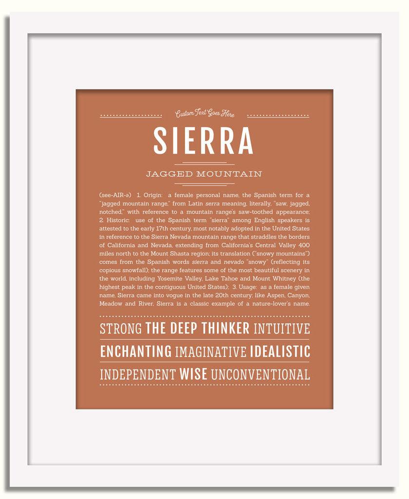 Frame Options | Terra Cotta | White Frame, Matted