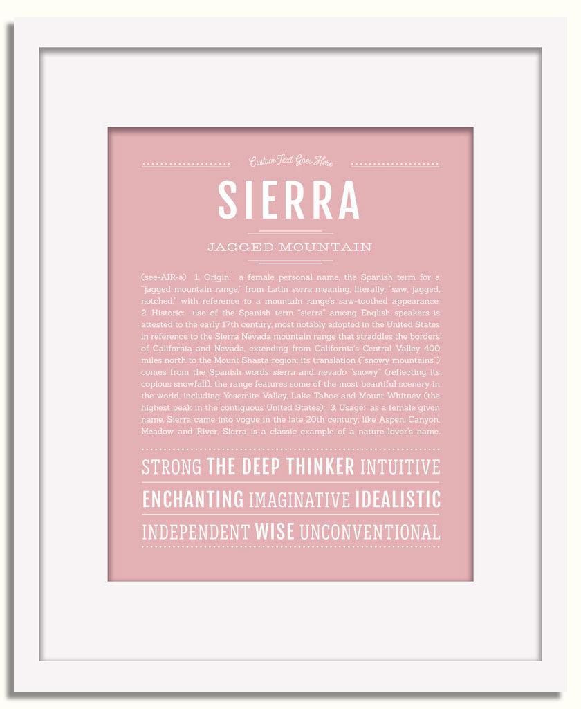 Frame Options | Dusty Rose | White Frame, Matted