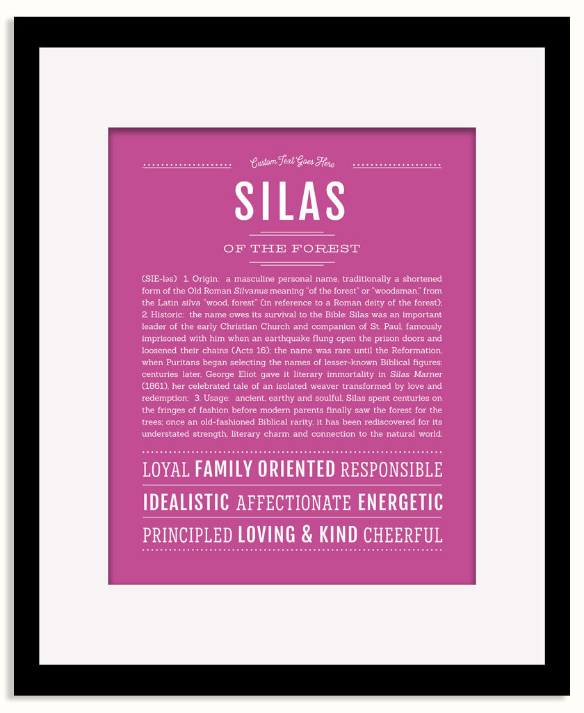 Frame Options | Dark Pink | Maple Frame, Matted