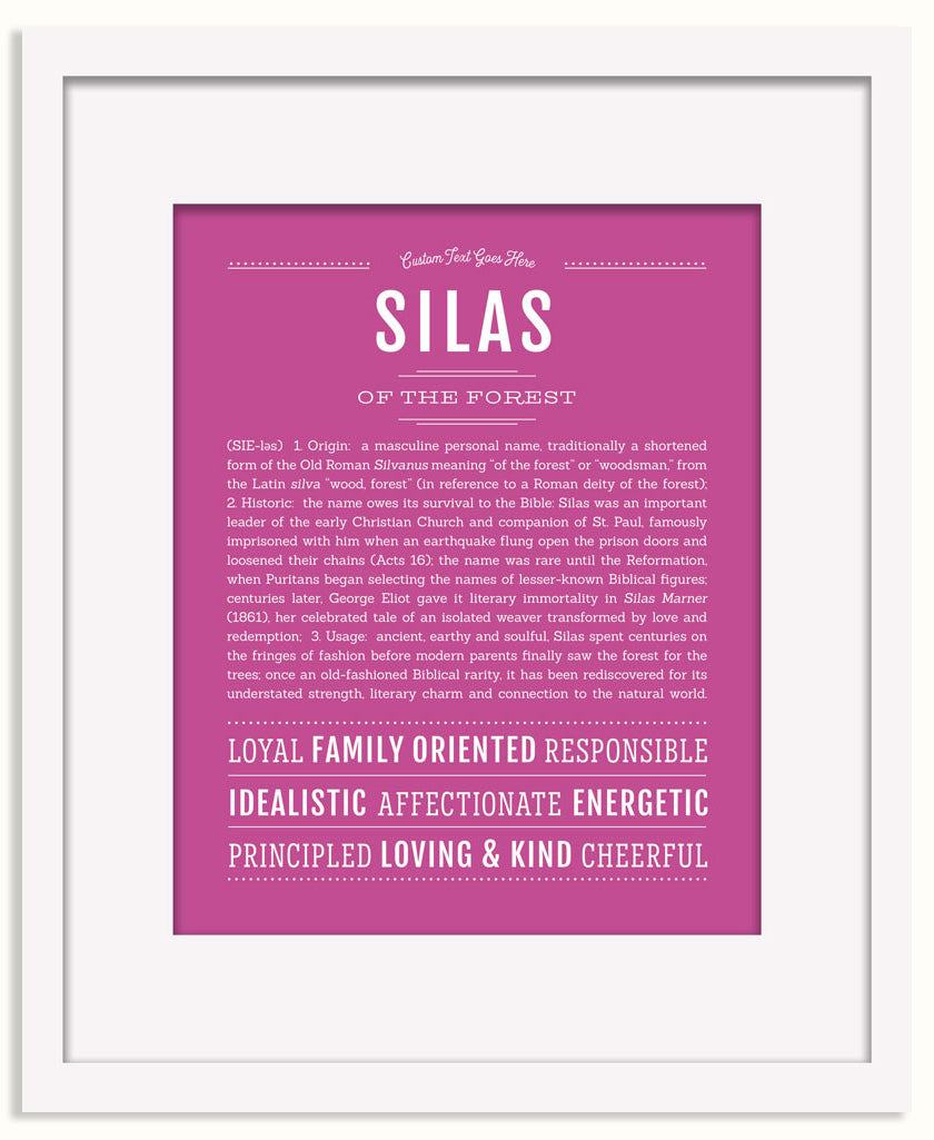 Frame Options | Dark Pink | Black Frame, Matted