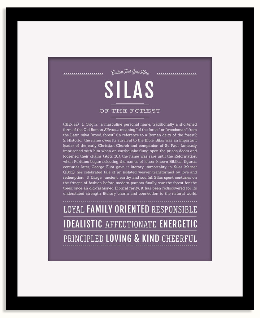 Frame Options | Deep Purple | Maple Frame, Matted