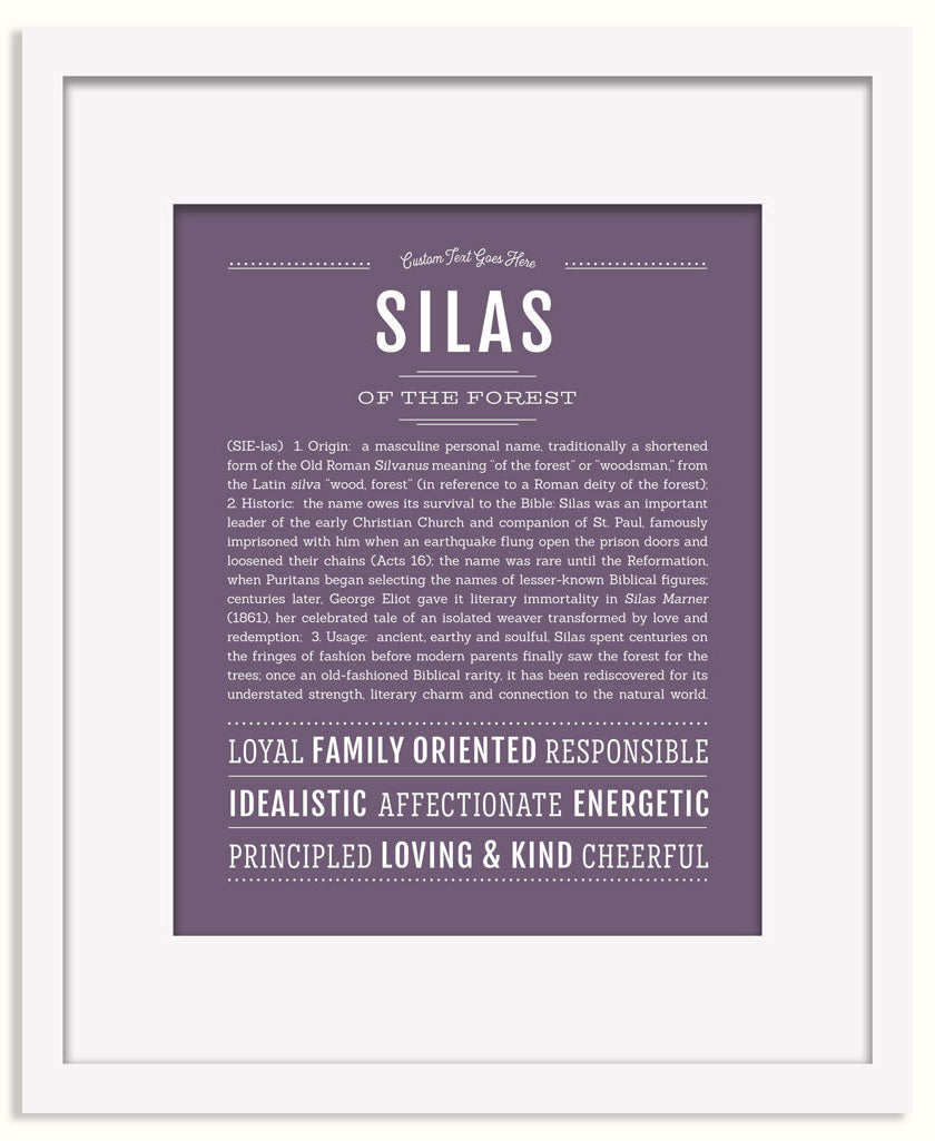 Frame Options | Deep Purple | Black Frame, Matted