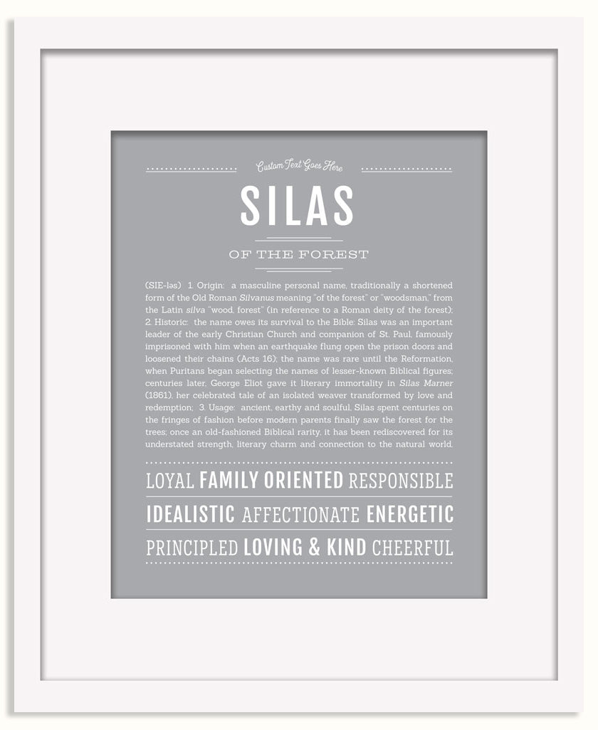 Frame Options | Light Gray | Black Frame, Matted
