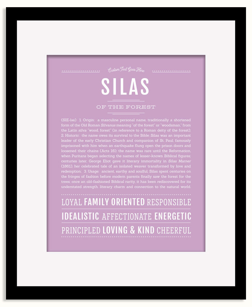 Frame Options | Lilac | Maple Frame, Matted