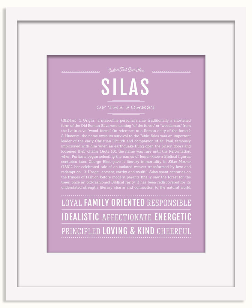 Frame Options | Lilac | Black Frame, Matted